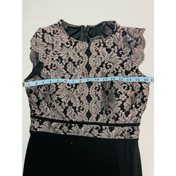 MORGAN & CO sz 9 M black gold sleeveless formal maxi party dress NWT b78 - Picture 7 of 10
